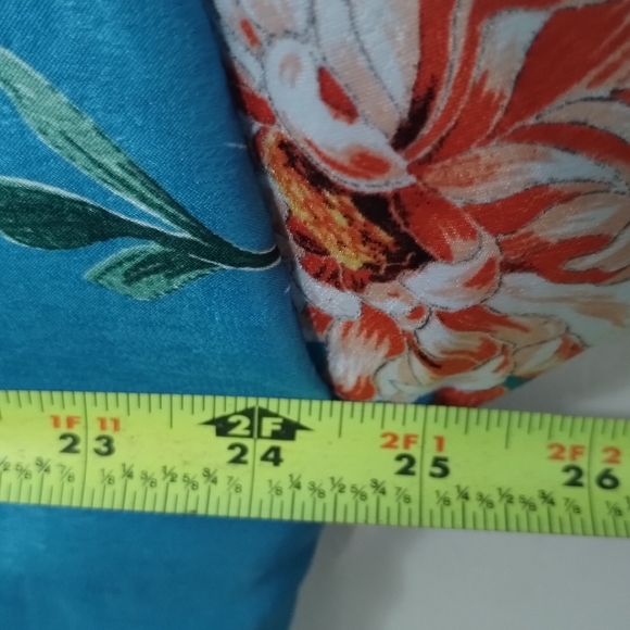 ZARA TRF Collection Floral Kimono Style Satin Robe Teal Blue Size M - Picture 6 of 9